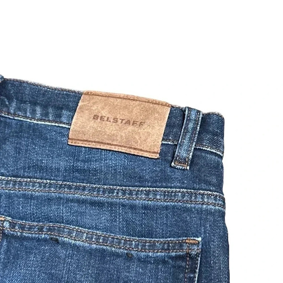 Belstaff Eastham Low Waist Slim Leg Blue Moto Denim Jeans Mens 28 - Picture 5 of 11